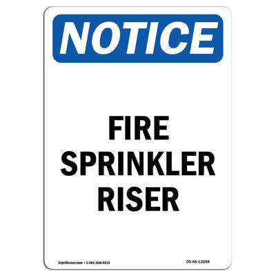 Fire Sprinkler Riser Sign