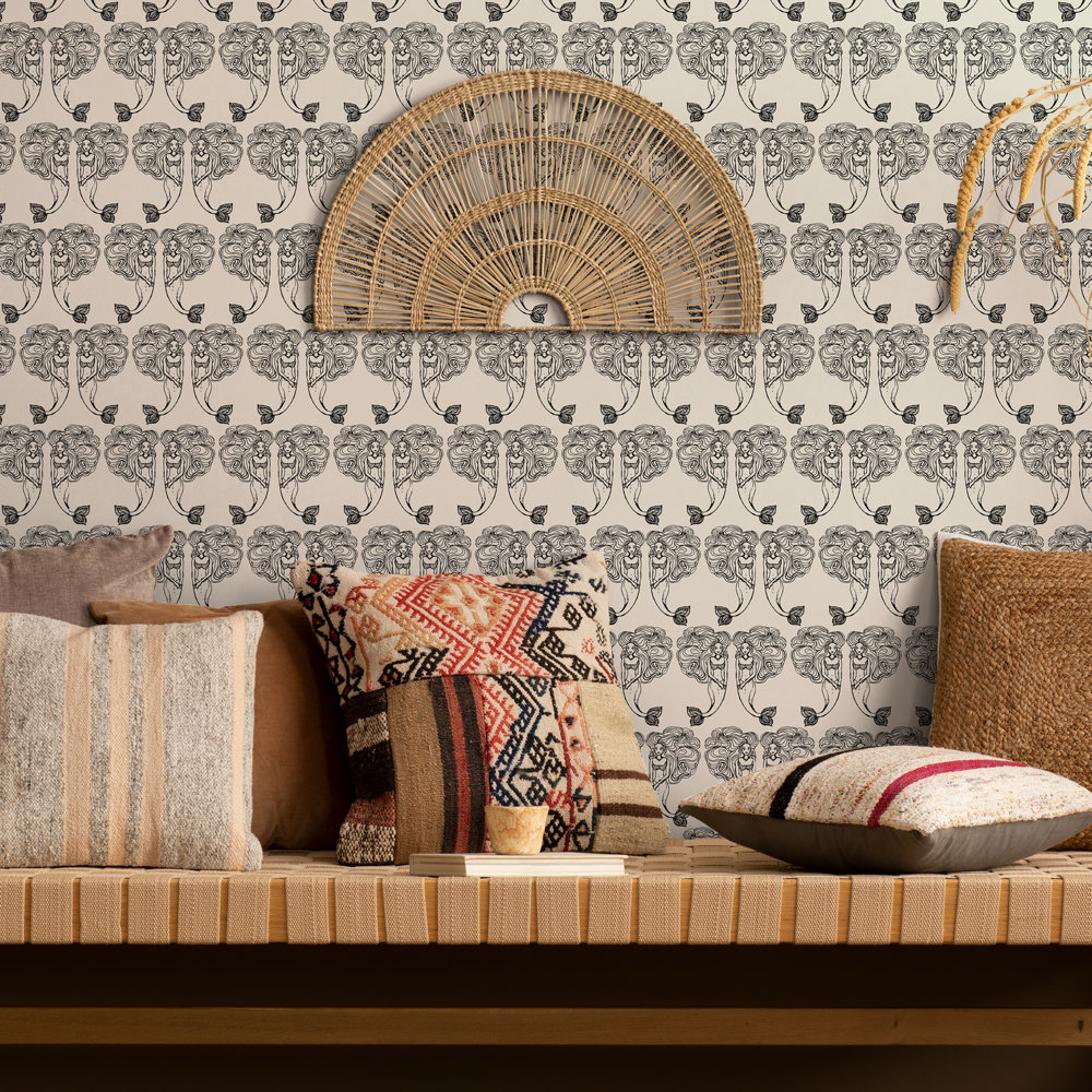 Kendall Self-Adhesive Wallpaper Roll, Onyx