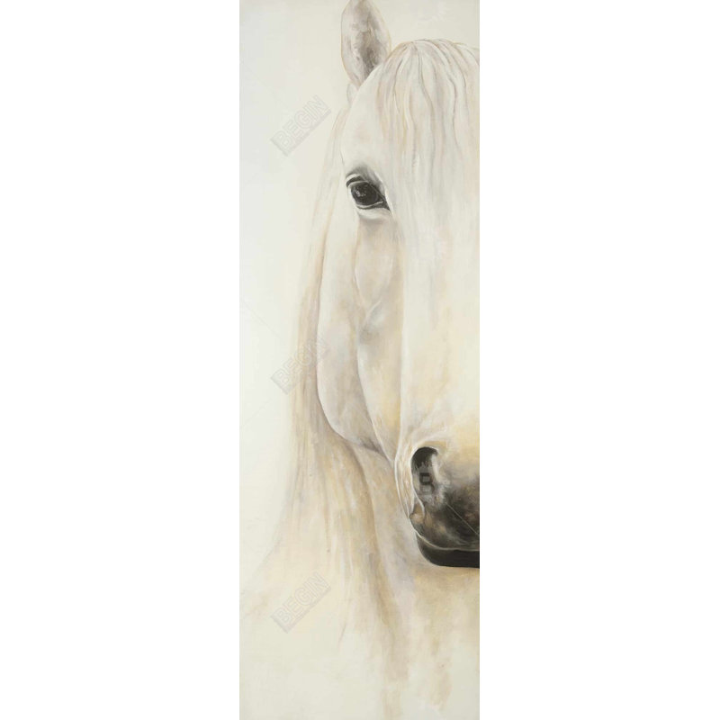 "Demi-portrait d'un cheval souriant" sur