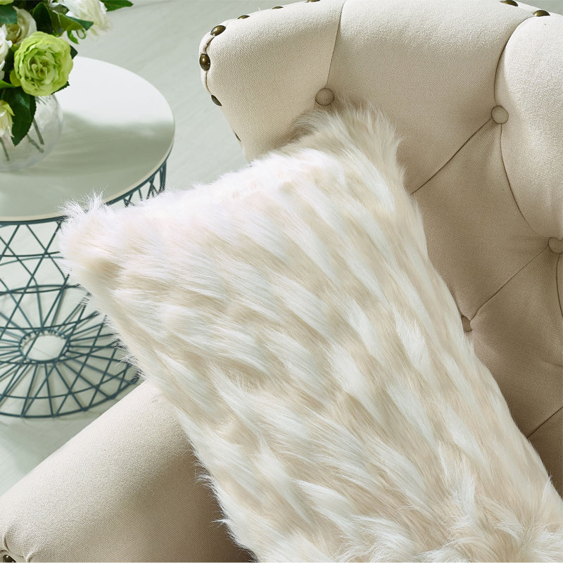 Rectangular Lumbar Cushion Cover, Ivory