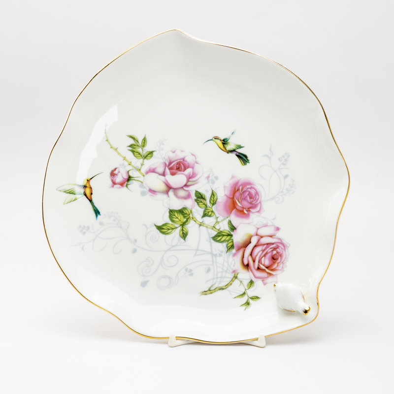 Ensemble de 2 assiettes à hors-d'œuvre dorées 8,5 po