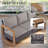 Drazen 7 - Person Patio Furniture Set With Fire Pit Table, All-Weather Wicker Outdoor Conversation Set With Chair And Thick Cushions-583627258-583627261