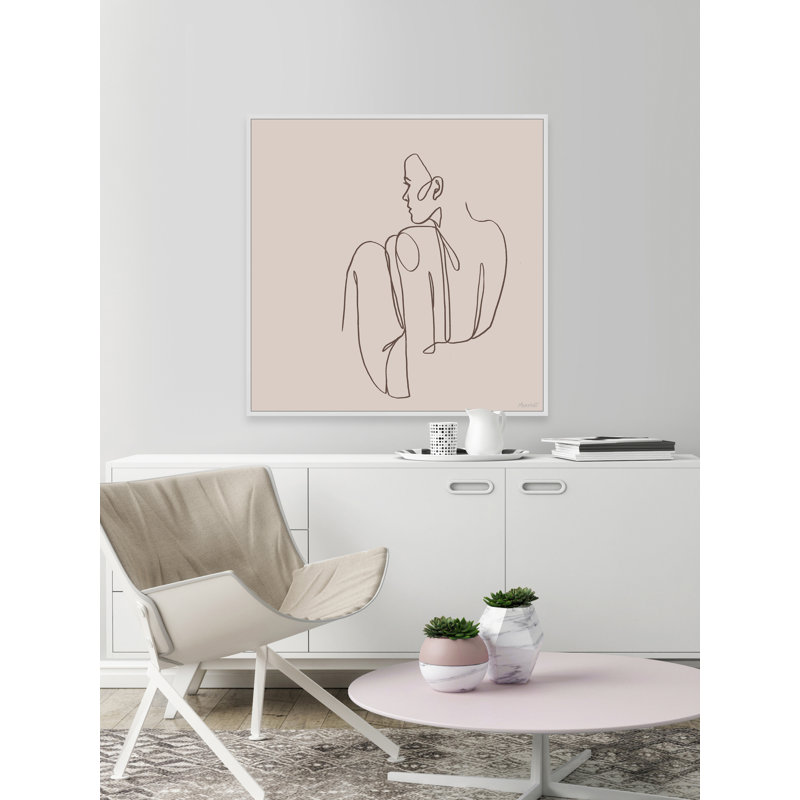 Below The Couch - Painting on Canvas, 41cm H x 41cm W x 3.81cm D