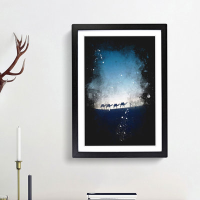 Camels Trekking in Morocco - Framed Print
