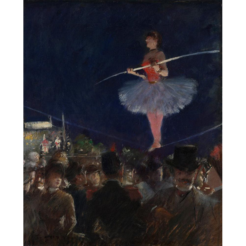 «Tight-Rope Walker» par Jean-Louis Forain - Art mural sur toile tendue avec châssis, H 24 po x l 17 po