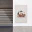 Cozy Christmas Bear, paysage traditionnel abstrait, impression d'art mural nature-129718449