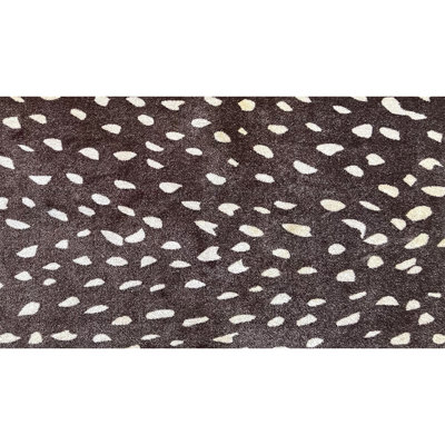 Tapis lavable à motif animal chocolat 2 pi x 4 pi avec protection UV