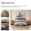 3 Piece  Dresser And Nightstand Set For Bedroom,Adjustable Height Upholstered Queen Bed