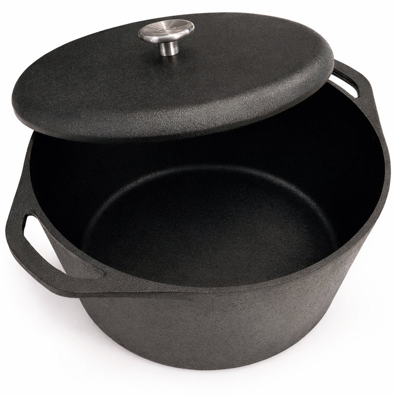 Greater Goods 5 Qt Dutch Oven With Lid - Seasoned Non-stick Cast Iron Round Dutch Oven Pot For Everyday Cooking And Baking