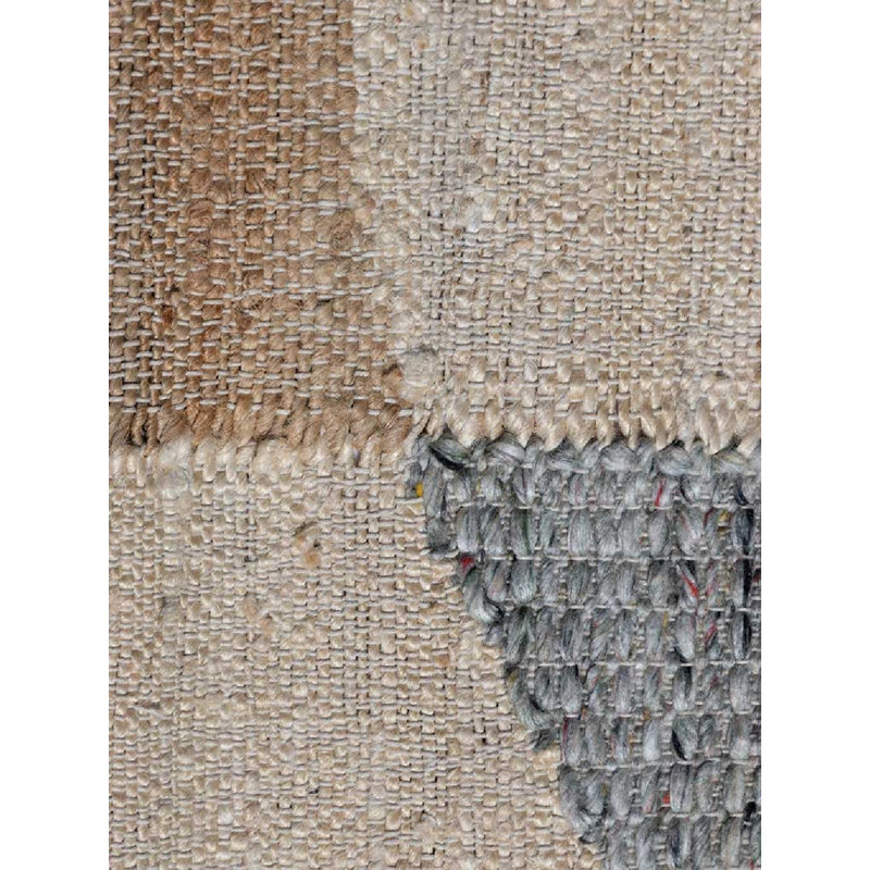 Tapis rectangulaire Aquila en naturel / ivoire / noir / gris, Rectangle 9 pi x 12 pi