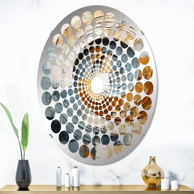 Miroir décoratif à point vortex bleu et or - MIR106208 O