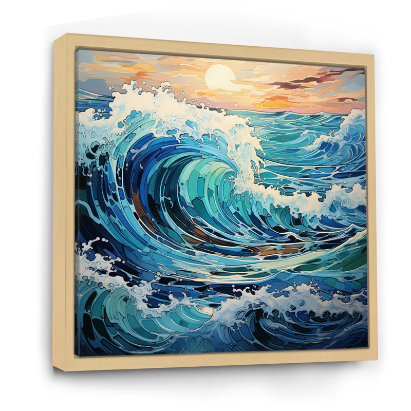 Coastal Waves Of Wonder IV - Nautical & Beach Canvas Prints, H 30 po x l 30 po x P 1 po, Cadre naturel flottant