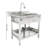 Freestanding Commercial Restaurant Kitchen Sink With Pull-Out Faucet