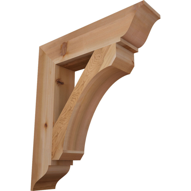 Support en bois rustique traditionnel BKTLEC01, Cèdre rouge de l'Ouest (lisse), H 32 po x l 5,5 po x P 28 po