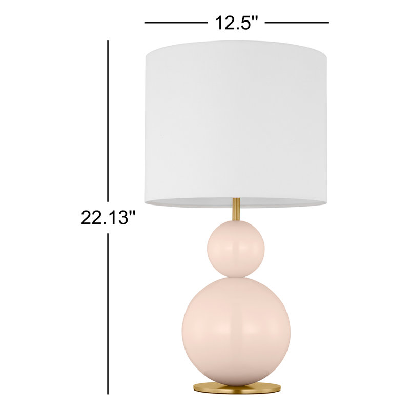 Anthony Metal Table Lamp, Blush