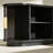 Farmhouse Wooden TV Stand With Sliding Tambour Door For Tvs Up To 75", Fluted Media Console With Adjustable Storage, Golden Handle TV Cabinet With Cable Holes For Living Room-366433116