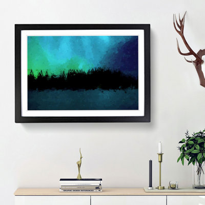 The Northern Lights in Iceland in Abstract - Picture Frame Graphic Art Print