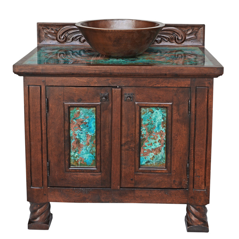 Sierra Verde Copper Vanity Cabinet