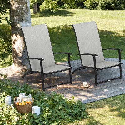 Ensemble de 2 chaises d'extérieur pliantes