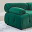 Canapé modulaire Boneless, capitonné à boutons et bricolage, canapé en L avec repose-pieds réversible, velours vert-464988721