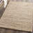 Natural Fiber Hand Woven Jute Striped Rug-393789461