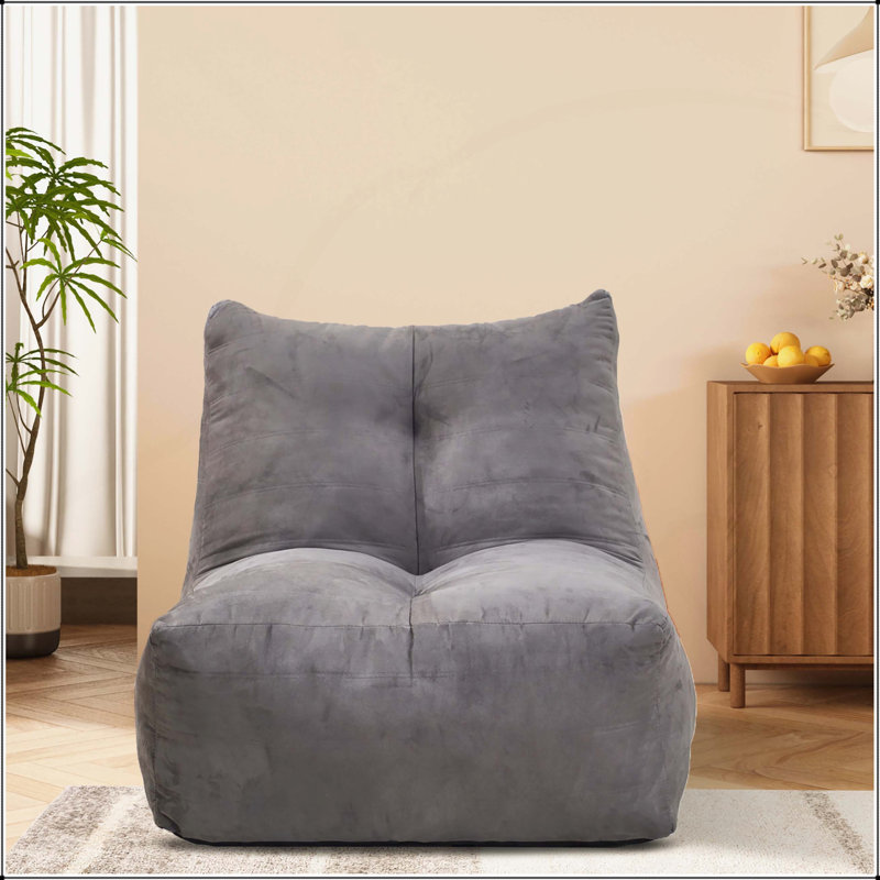 Fauteuil à billes gonflable, Suède gris