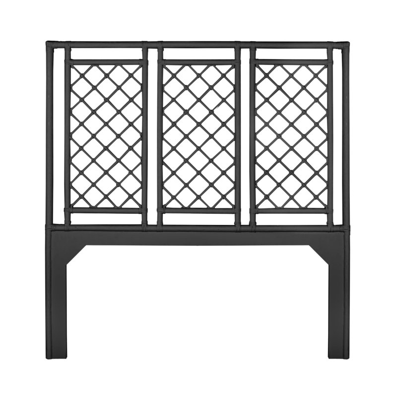 X And Diamond Headboard, Black, King