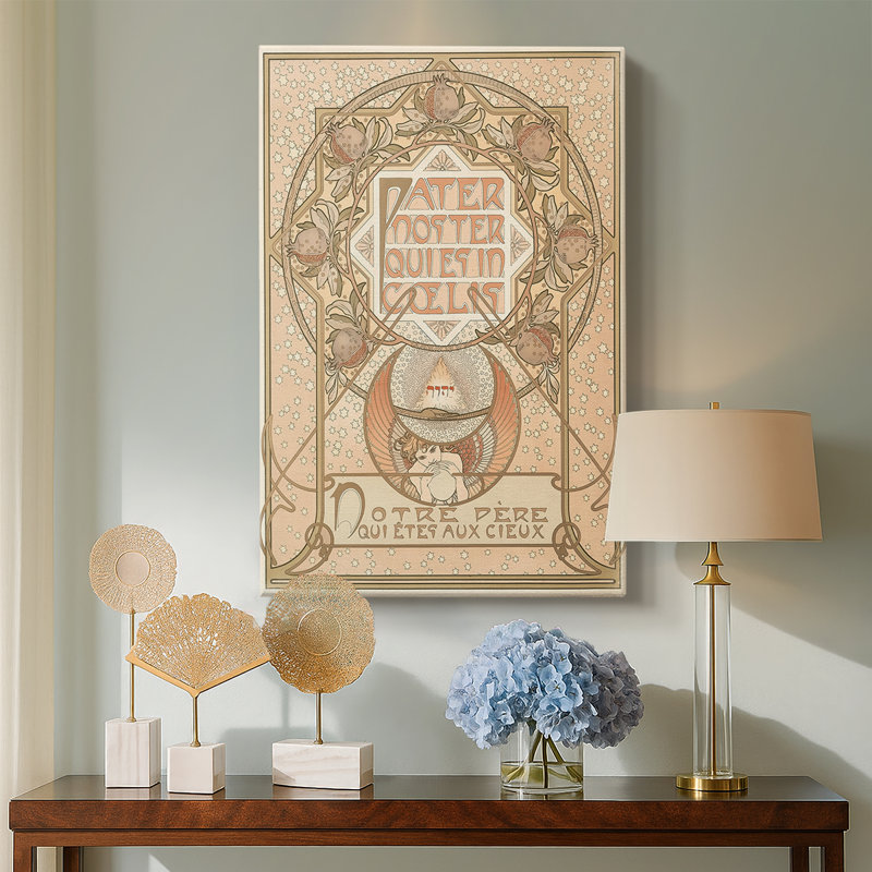 «Pater Noster», toile tendue par Alphonse Mucha, 18 x 27