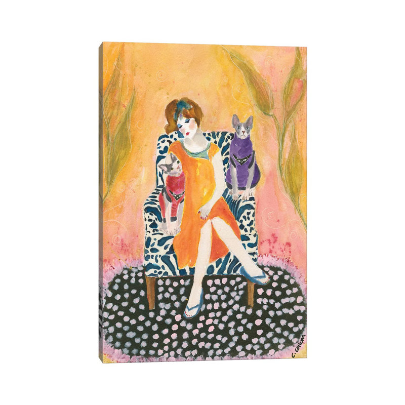 Sphynx Lady by Connie Collum - Painting on Canvas, Wrapped Canvas, 66.04cm H x 45.72cm W x 1.91cm D