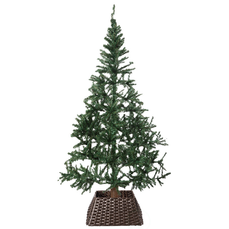 Jupe d'arbre de Noël pliable, Brun