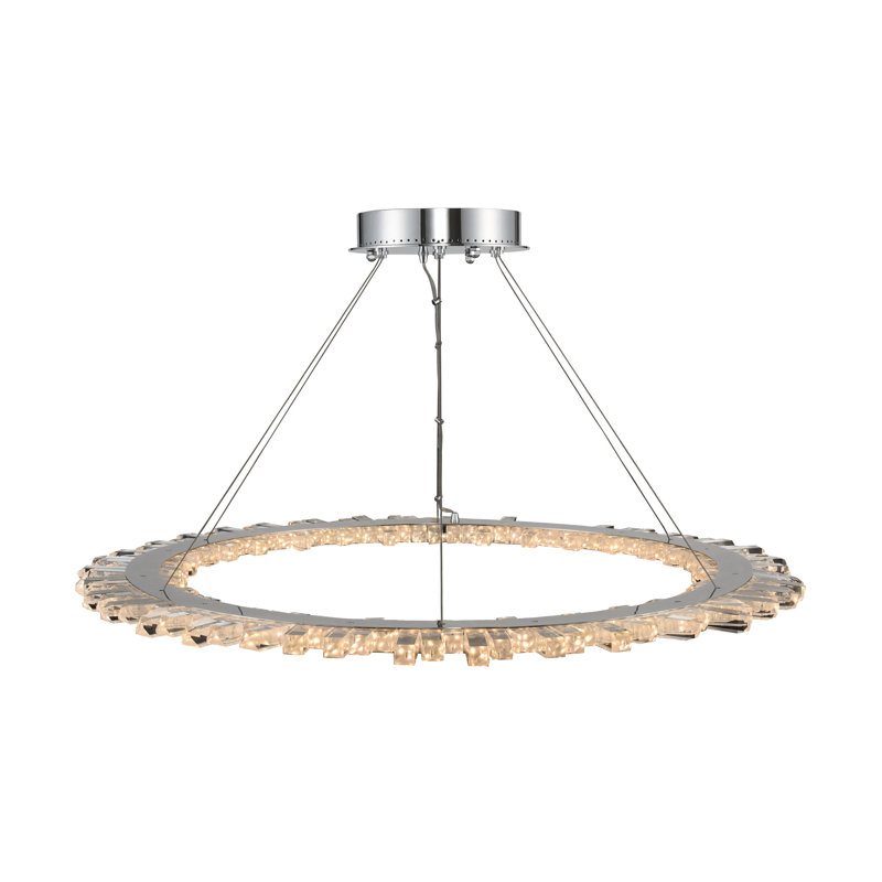 Lustre en chrome transparent Quasar 1 LT Allegri