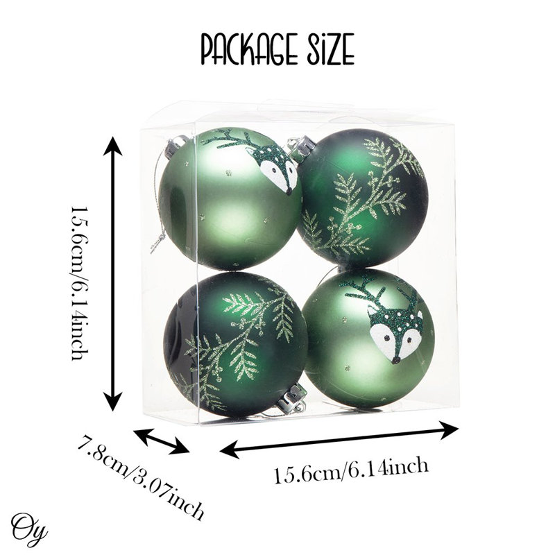 Ensemble d'ornement boule de Noël 4 pièces Jaouad
