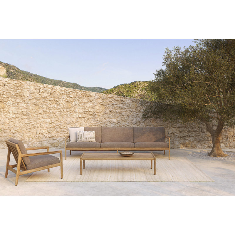 Jack Outdoor Teak Lounge Chair, Brown/Mocha