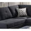 3 pièces Canapé modulaire en polyfibre noir avec méridienne réversible