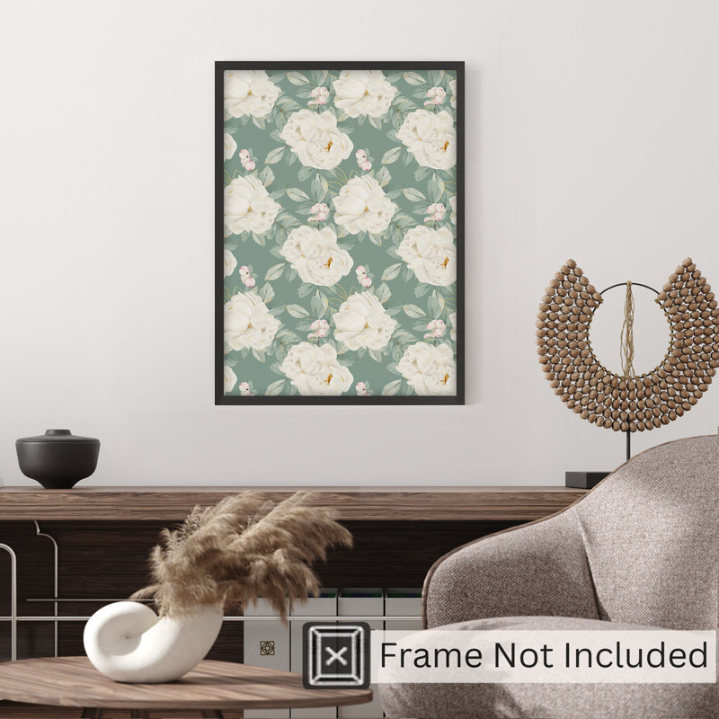 Impression florale classique sans cadre, H 36 po x l 24 po