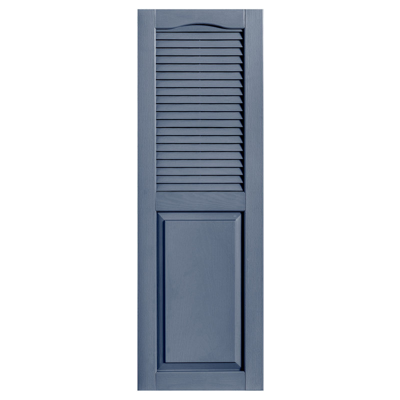 Combinaison droite à persiennes combinées, 60 po, Bleu, 12 po