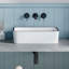 Lavabo de salle de bain rectangulaire en porcelaine vitreuse blanche L 19 po x l 14 po Eridanus Denbigh-115234773