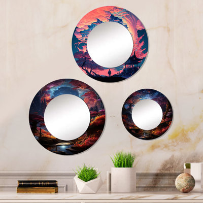 Lorez Metal Round Mirror