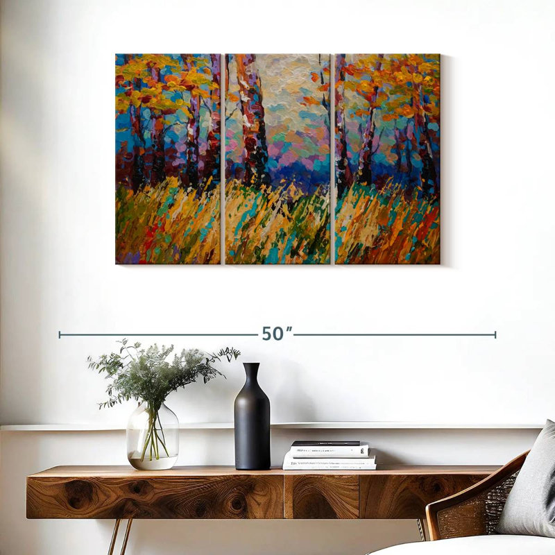 Harnek abstrait automne I, H 24 po x l 38 po