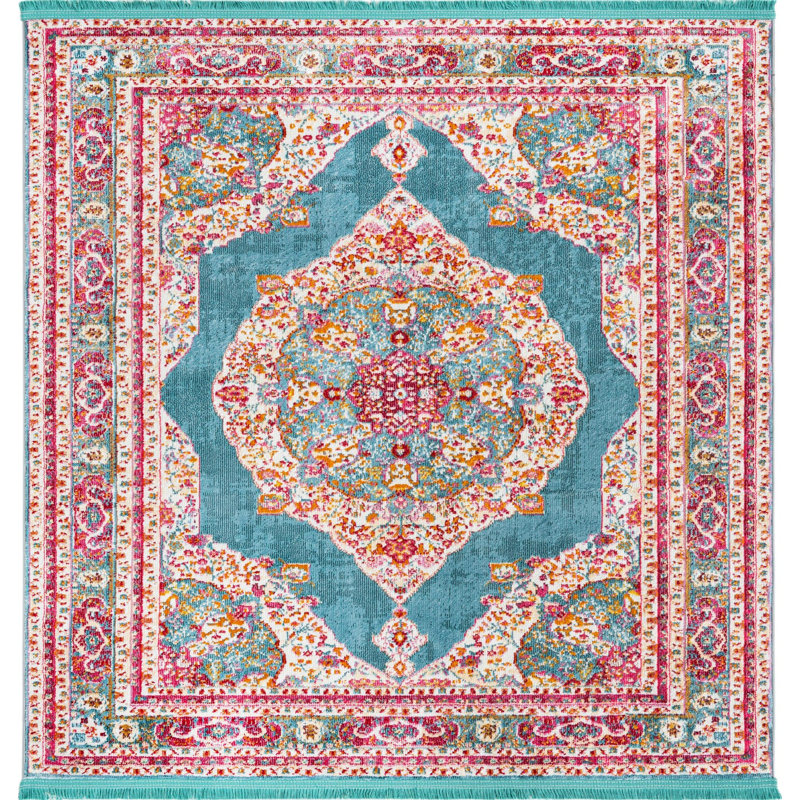 Oriental Indoor Rug, Square 4'