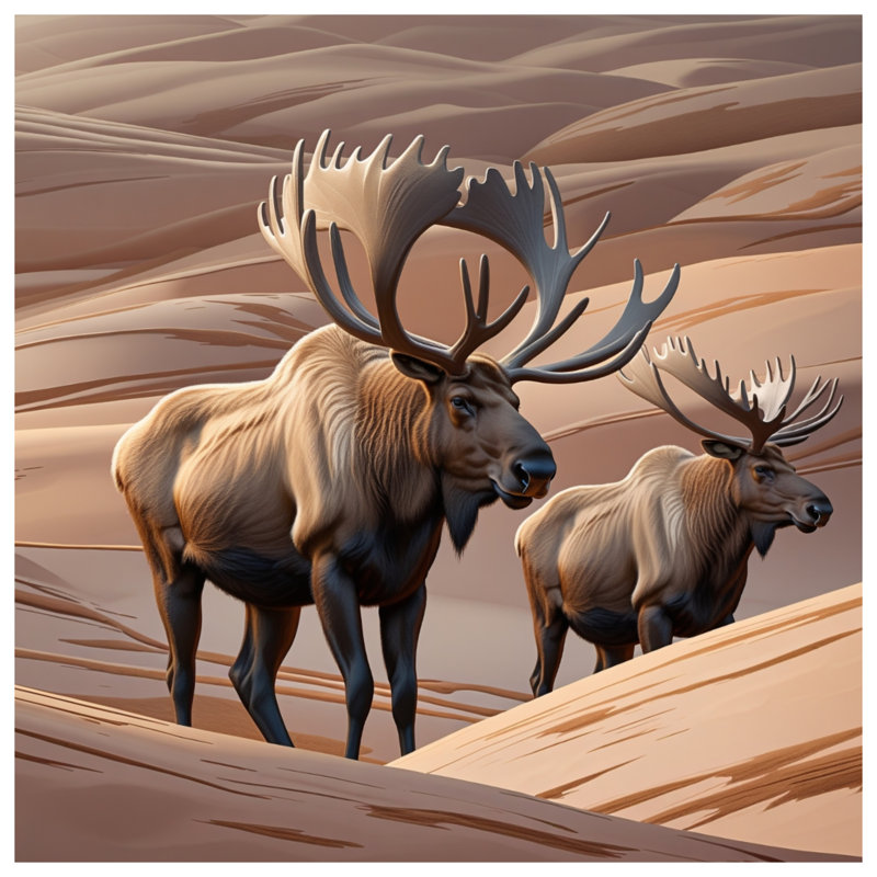 Two Majestic Moose Duvet Covers, Grand lit