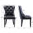 Modern Upholstered Faux Leather Dining Chairs Set Of 2 Mid Century Dining Room Chairs Tufted Ring Back Kitchen Dining Chairs Comfortable Side Chairs With Nail Head Trim-100752894