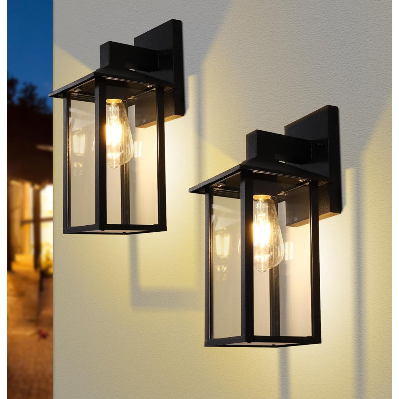 Matte Black 26.5cm H Outdoor Sconce
