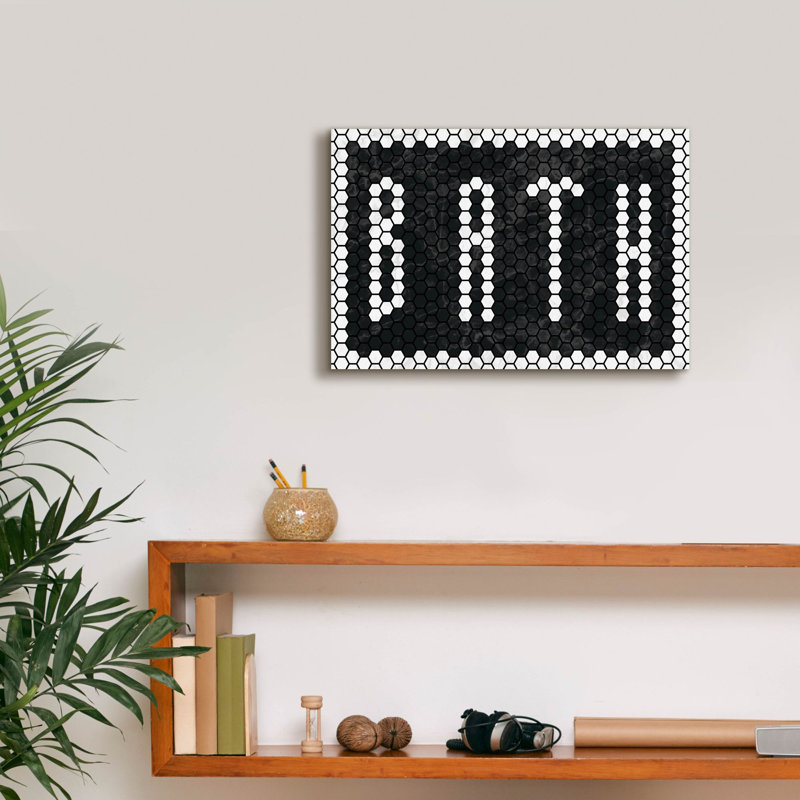  «Bath Tiles Inverted» par Wild Apple Portfolio, art mural sur toile, 18 po x 12 po, H 12 po x l 18 po