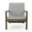 Ensemble de conversation extérieur 3 pièces - coussins d'eau pratiques, structure à patine brune, bois, beige, meubles de causeuse d'une hauteur de 29,65 po, 100% uni, 54,61 lb