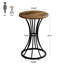 Table de bar 37,4 po de hauteur, table de pub ronde avec base en métal courbé (brun et noir)-1382359402-1391857935