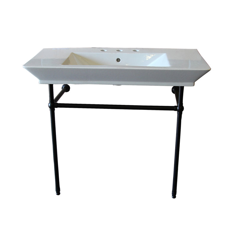 Lavabo de salle de bain console 40" avec trop-plein Opulence