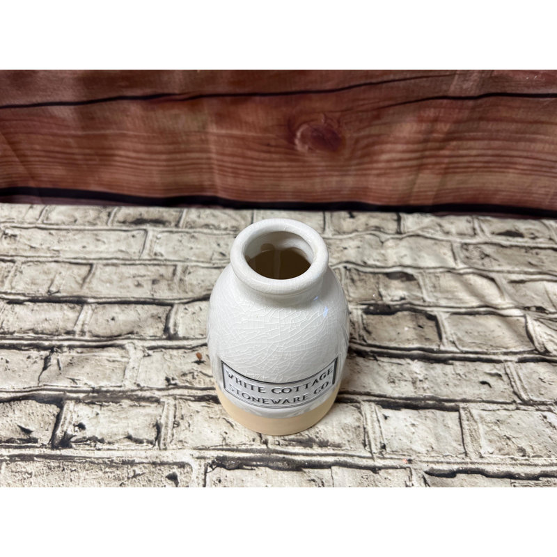 White Cottage Stoneware - Vase, Sm
