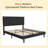 Modern Simple Colorful Upholstered Platform Bed Frame, Mattress Foundation With Wooden Slats, No Box Spring Required Frame For Solid Support-808048281-808048282