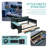 Queen Gaming Daybed with Built-in Desk, LED Lights, Charging Station & 3 Storage Drawers - Multi-Functional Design-1539005191-1539005189
